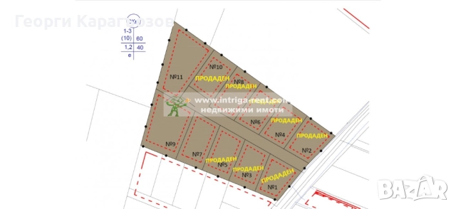 №1181 Голям парцел в регулация-778м2, с канализация и водопровод | квартал Младежки хълм, Хасково.
