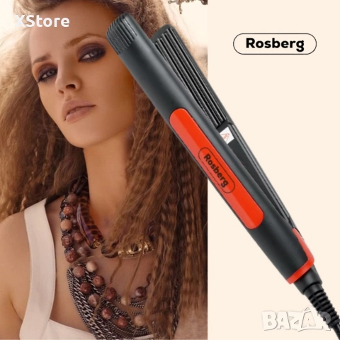 Преса за коса Rosberg, въпнообразна плоча, черно/ червено, 2 ГОДИНИ ГАРАНЦИЯ, снимка 8 - Други - 52593765