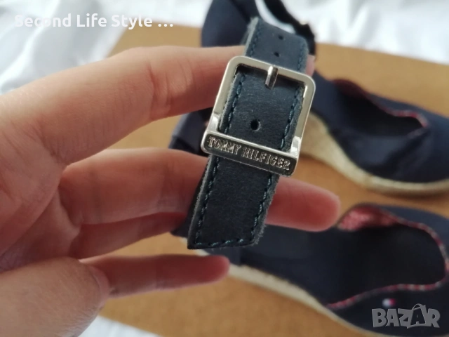 № 38 Tommy Hilfiger оригинални дамски еспадрили сандали на платформа, естествена кожа, снимка 10 - Сандали - 53111577