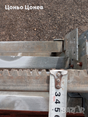 Стоманени поцинковани рейки (гребени) за задвижване на плъзгащи портални врати 3.40 метра , снимка 5 - Други стоки за дома - 36396088