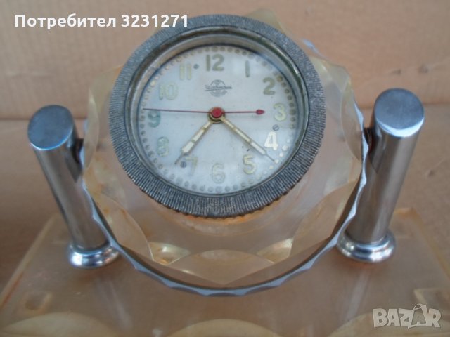 ЛОТ от4бр, редки винтидж, настолни часовника, снимка 5 - Антикварни и старинни предмети - 35005939