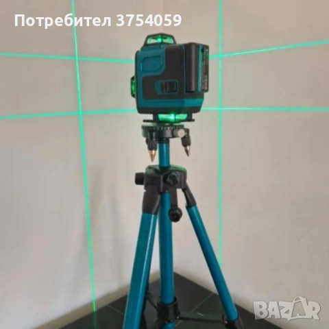 Самонивелиращ Лазерен Нивелир 4D с 16 Линии, Зелен Лазер, Тринога и Куфар, снимка 10 - Измервателни инструменти - 52363704