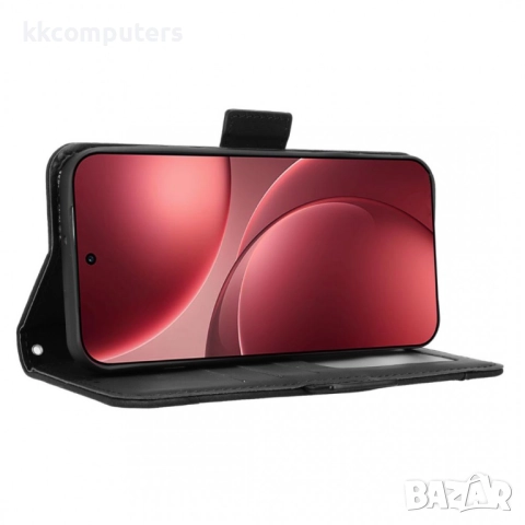 Кожен Калъф Портфейл за Oppo Find X9 Pro 5G- Магнитно затваряне, Картхолдер и Стойка, вкл. Протектор, снимка 7 - Калъфи, кейсове - 52705140