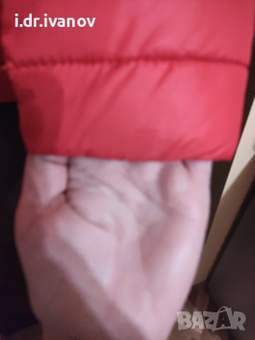 червено дебело яке с качулка с пух, снимка 6 - Якета - 43146550