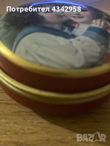 Винтидж английска метална кутия с викториански деца, снимка 4 - Антикварни и старинни предмети - 51056366