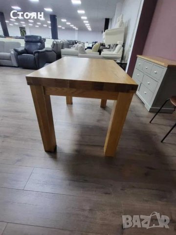 Малка дървена трапезна маса от 100 % дъб, снимка 2 - Маси - 43171541