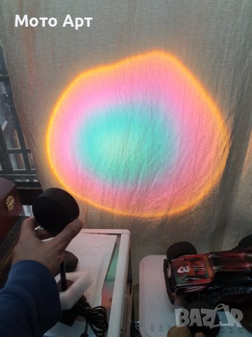 Специална Лампа за Фон или Декор Sunset Lamp 360 Grad - Rainbow - Залез USB Планетарна, снимка 13 - Лед осветление - 42960914