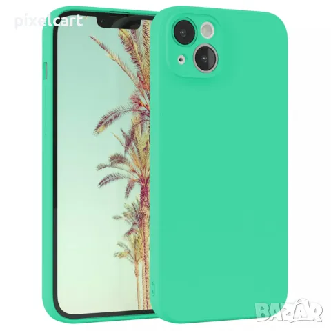 Силиконов калъф Silicone Lite за Iphone 14, Мента, снимка 1 - Калъфи, кейсове - 47923436