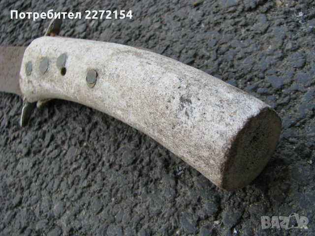 Стар кован нож с гард, снимка 3 - Антикварни и старинни предмети - 28504439