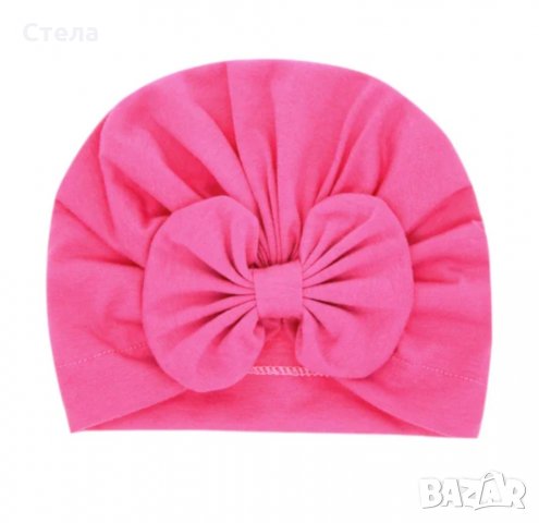 Бебешка шапка с панделка 6-12м, снимка 5 - Шапки, шалове и ръкавици - 31264520