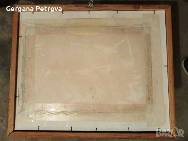 Картина сух пастел 1991 г с подпис на художника, снимка 2 - Картини - 52151105