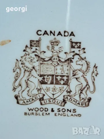 канадска декоративна порцеланова чиния Канадския парламент 25/2, снимка 6 - Декорация за дома - 50050723