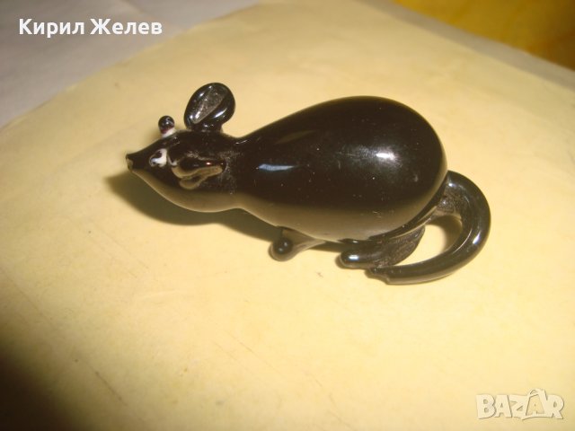 СТЪКЛЕНО МИШЛЕ ФИГУРКА за ДЕКОРАЦИЯ СТАТУЕТКА РЪЧНА АРТ ИЗРАБОТКА 18713, снимка 3 - Колекции - 37633732