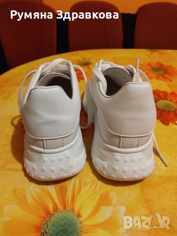Нови бели кожени дамски обувки 38-39 номер, снимка 3 - Дамски ежедневни обувки - 39094847