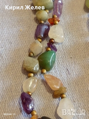 КОЛИЕ ПОЛУСКЪПОЦЕННИ КАМЪНИ РЕТРО СТИЛ НЕЖНО МНОГО КРАСИВО 52188, снимка 5 - Колиета, медальони, синджири - 52492940