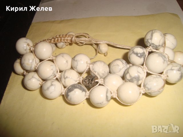 ХЕНД-МЕЙД ФЕШЪН АРТ ГРИВНА от ПОЛУСКЪПОЦЕННИ ШЛИФОВАНИ МИНЕРАЛИ 20895, снимка 5 - Гривни - 33423093