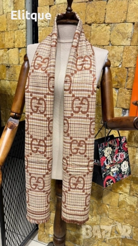 кашмирмени шалове Gucci , снимка 5 - Шалове - 52509077