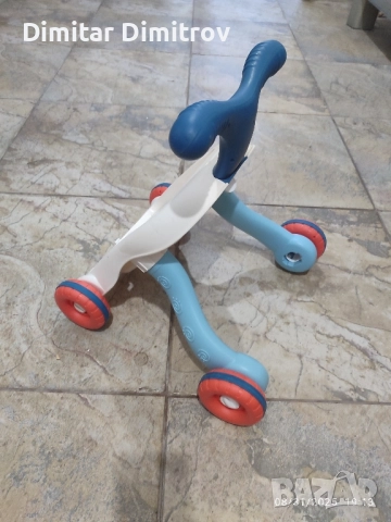 2 Детски коли за бутане с крачета + проходилка, снимка 6 - Детски велосипеди, триколки и коли - 51311387