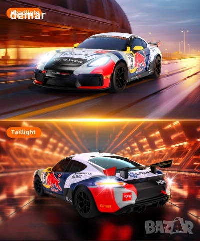 Кола с дистанционно управление, 1:14 Porsche 718 Cayman GT4, снимка 4 - Коли, камиони, мотори, писти - 52679664