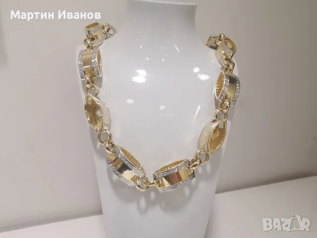 Златен синджир бадем , снимка 3 - Колиета, медальони, синджири - 50210328