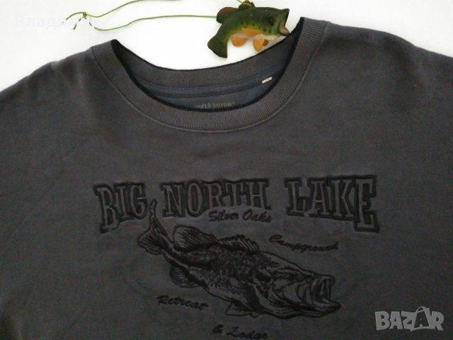 Лот мъжка ватирана блуза и сувенир с риба бас (Largemouth Bass), снимка 14 - Блузи - 42984808