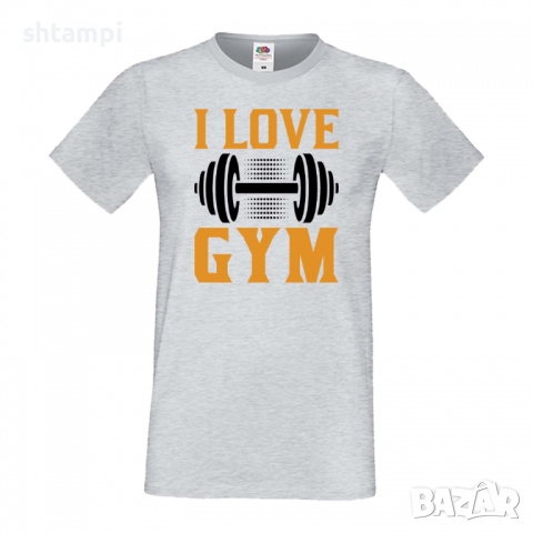Мъжка Фитнес тениска I Love Gym 1 Gym,спорт,Щанги,Тренировки,Спортуване,, снимка 2 - Тениски - 36507344