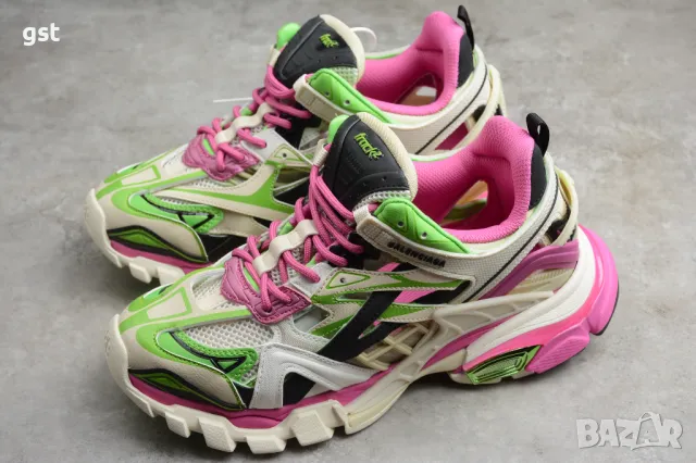 Редки Баленсиага Balenciag Track 2 Green Pink Маратонки Уникални , снимка 6 - Маратонки - 49918798