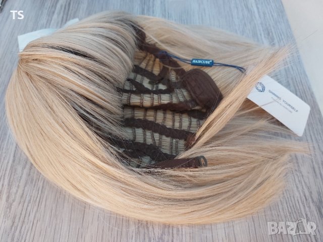 Уникална къса руса перука с бретон, снимка 8 - Аксесоари за коса - 43421428