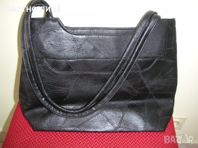 Нова Кожена чанта Дамска чанта Черна чанта Отличен подарък, снимка 4 - Чанти - 28636633