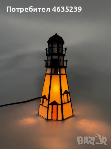 Винтидж настолна лампа стил Тифани Tiffany, снимка 5 - Антикварни и старинни предмети - 53040756