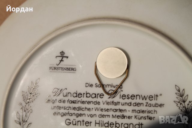 Немска ръчно рисувана чиния, снимка 8 - Антикварни и старинни предмети - 43895792