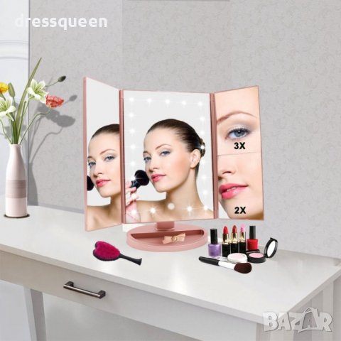2236 Козметично огледало с вградени Led светлини, снимка 3 - Други - 37461887