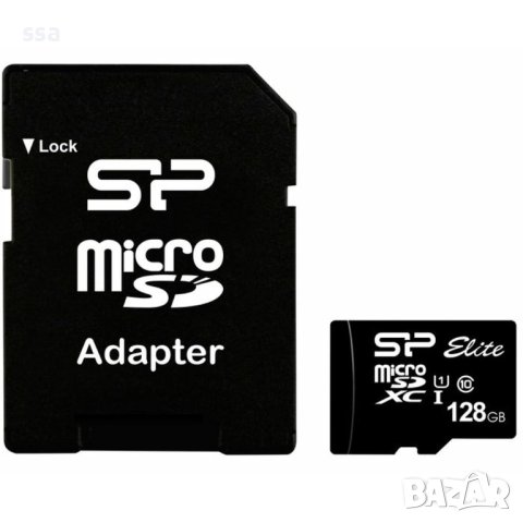 Карта памет Silicon Power Elite, 128GB, Micro SD + SD Adapter - SP128GBSTXBU1V10SP, снимка 4 - Карти памет - 43355505