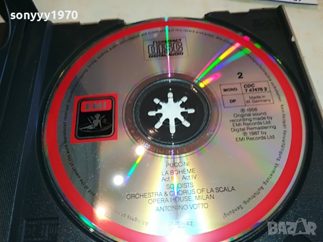 PUCCINI LA BOHEME CALLAS X2 CD MADE IN WEST GERMANY 2603231807, снимка 9 - CD дискове - 40142822