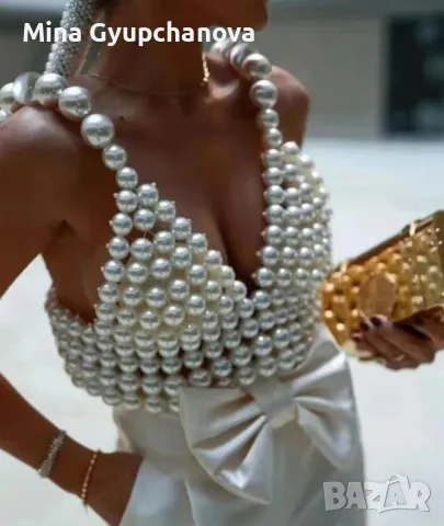 перли бюстие, снимка 2 - Корсети, бюстиета, топове - 47420736