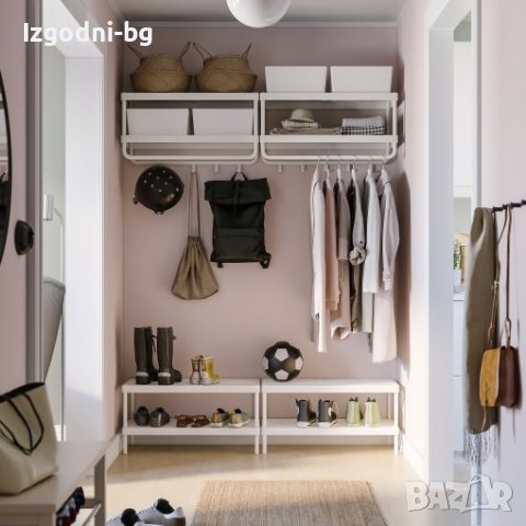 Практична и спестяваща място закачалка за шапки и дрехи в бяло, снимка 6 - Закачалки - 43668720