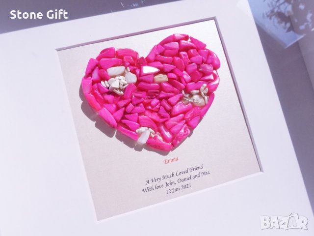 Рамка розов седеф, Подарък за първа годишнина, Подарък за кръщене, Подарък за 1 рожден ден, снимка 4 - Декорация за дома - 32993433