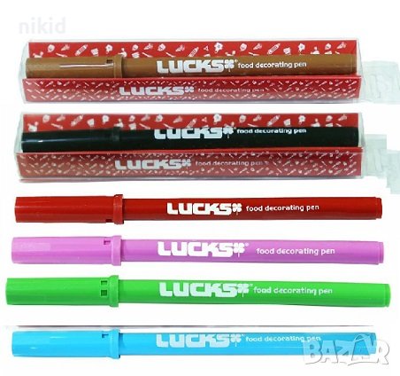 Маркер Флумастер писалка със сладкарска боя хранителен за надпис върху фондан украса бисквитки торта, снимка 5 - Други - 29570567