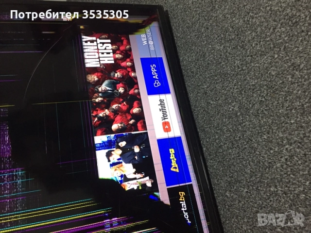 Лед телевизор 52 инча с счупена матрица 