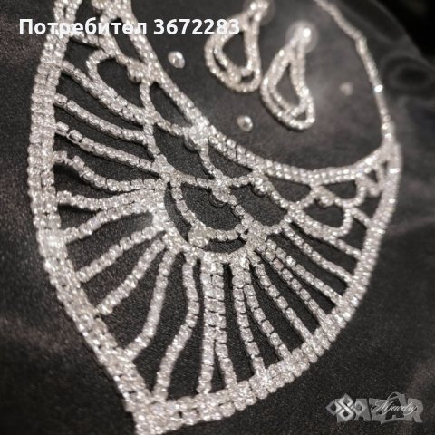 Луксозен дамски комплект бижута с кристали от 2 части “Locrezia” – колие и обеци