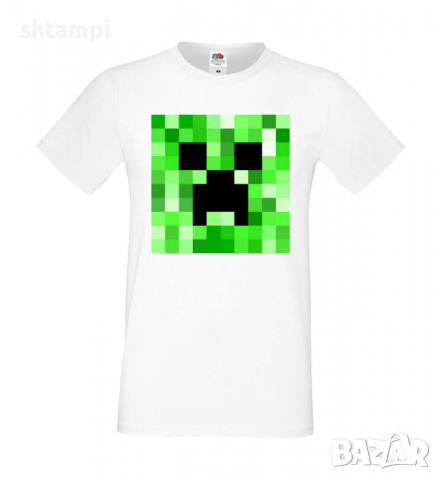Мъжка тениска Creeper Face 2,Minecraft,Игра,Забавление,подарък,Изненада,Рожден Ден., снимка 17 - Тениски - 36492770