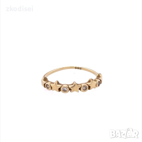 Златен дамски пръстен 1,59гр. размер:56 14кр. проба:585 модел:20547-3