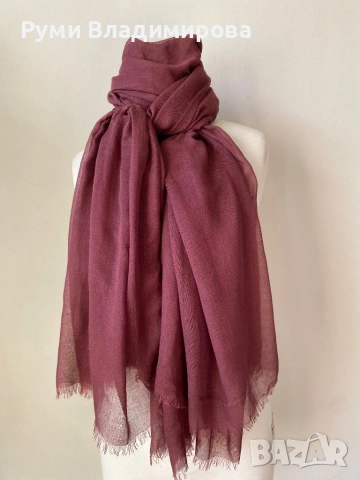 Тъмночервен шал Beck Sondergaard от 90 %  и 10 % кашмир