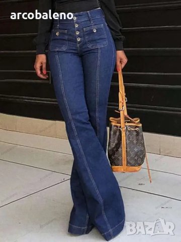 Нов дамски еластичен прилепнал дънков панталон с изпъкнала висока талия, 2цвята, снимка 3 - Дънки - 44053058