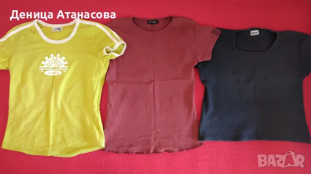 Блузки и потници, ризи с къс и дълъг ръкав, черно сатенено и дънкено бюстие размер М, снимка 10 - Потници - 41884937