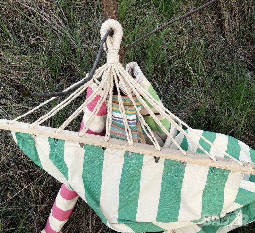 ХАМАК от плат и дърво - 20лв, снимка 4 - Градински мебели, декорация  - 6624066