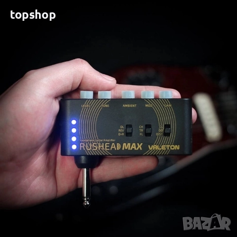 Нов Valeton Rushead Max USB зареждащ се преносим джобен усилвател за китара, бас, слушалки, преносим, снимка 2 - Ресийвъри, усилватели, смесителни пултове - 51615244