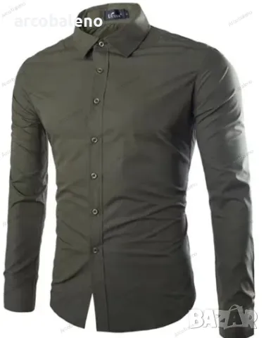 Ежедневна мъжка риза с дълги ръкави, 17цвята, снимка 14 - Ризи - 47997572