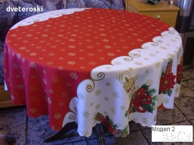 Покривки 140/180 правоъгълни и овал - Коледни, снимка 5 - Покривки за маси - 43410071