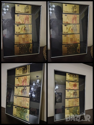 картина с позлатени евробанкноти